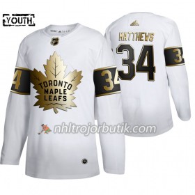 Barn Ishockey Toronto Maple Leafs tröja Auston Matthews 34 Adidas 2019-20 Golden Edition Vit Authentic